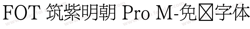 FOT 筑紫明朝 Pro M字体转换